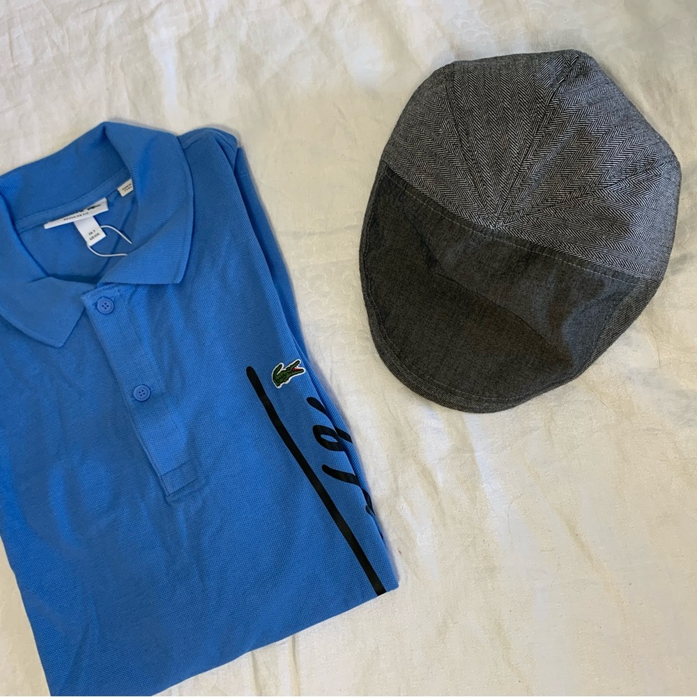 NWT Lacoste Men's Blue Polo Shirt Fr 8 size xxl